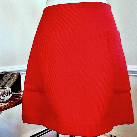 Mad Man bright orange retro mini skirt - Picture 4 of 8